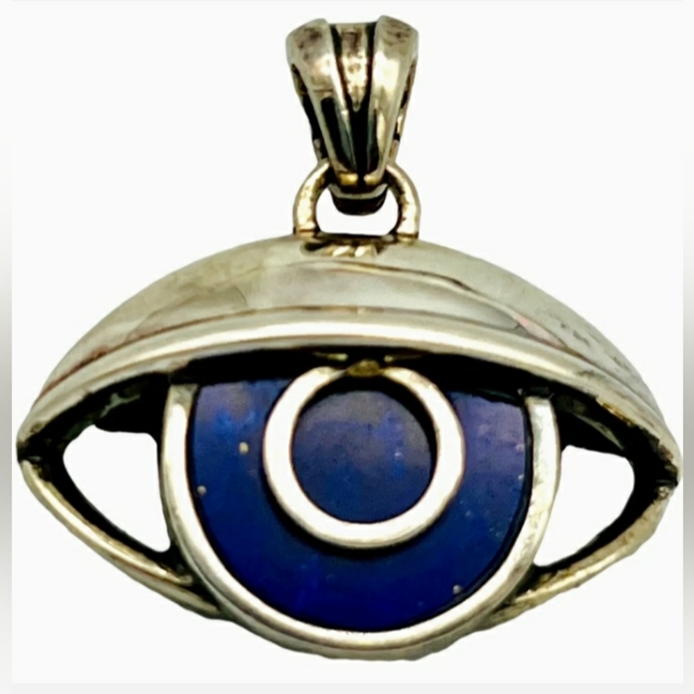 EXTREMELY RARE: BARRY KIESELSTIEN CORD's Blue Enamel Evil Eye Pendant